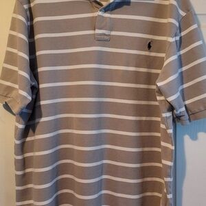 Polo by Ralph Lauren Men's Striped Gray Shirt